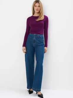 Blusen, Hemden>MOHITO Shirt Aus Viskose Dunkelviolett