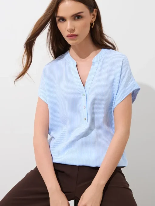 Blusen, Hemden>MOHITO Shirt Aus Viskose Blau