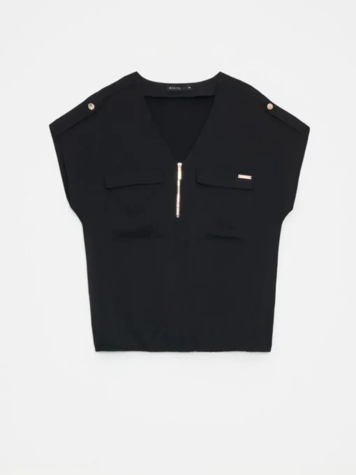 Am Häufigsten Ausgewählt|Blusen, Hemden>MOHITO Shirt Aus Viskose Schwarz