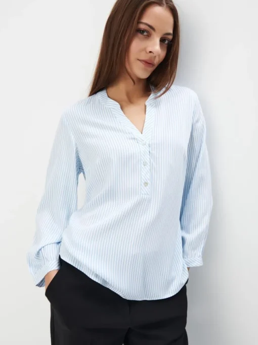 Blusen, Hemden>MOHITO Shirt Aus Viskose Blau