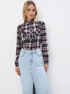 Blusen, Hemden>MOHITO Shirt Aus Viskose Dunkelviolett