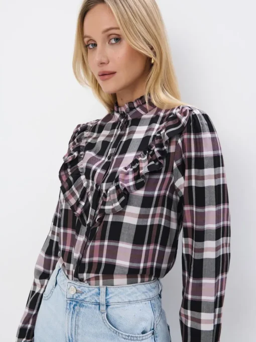 Blusen, Hemden>MOHITO Shirt Aus Viskose Dunkelviolett