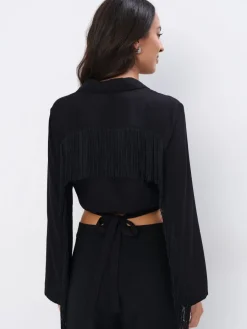 Blusen, Hemden></noscript>MOHITO Shirt Aus Viskose Schwarz