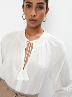 Blusen, Hemden></noscript>MOHITO Shirt mit hohem Viskoseanteil Creme