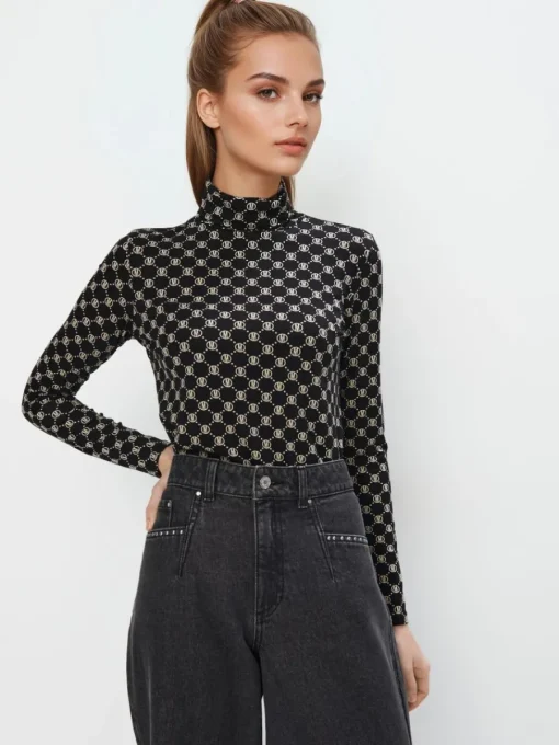 Blusen, Hemden>MOHITO Shirt mit hohem Viskoseanteil Schwarz