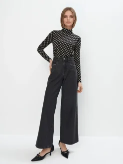 Blusen, Hemden></noscript>MOHITO Shirt mit hohem Viskoseanteil Schwarz