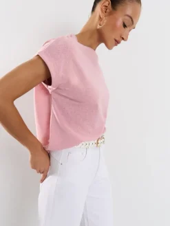 Blusen, Hemden>MOHITO Shirt mit Kurzen Ärmeln Pastellrosa