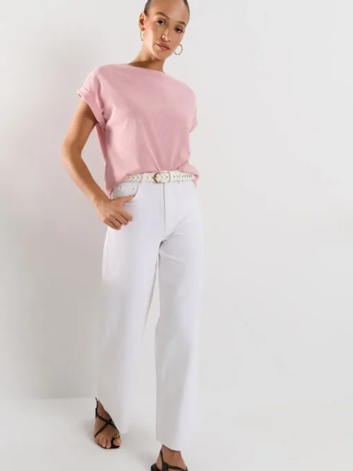 Blusen, Hemden>MOHITO Shirt mit Kurzen Ärmeln Pastellrosa