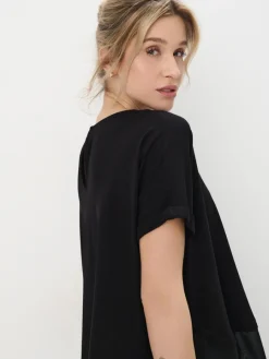 Blusen, Hemden></noscript>MOHITO Shirt mit Kurzen Ärmeln Schwarz