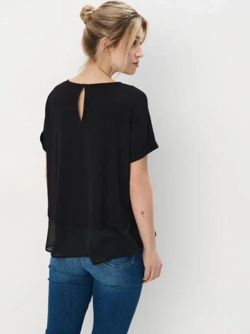 Blusen, Hemden>MOHITO Shirt mit Kurzen Ärmeln Schwarz