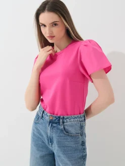 Blusen, Hemden>MOHITO Shirt mit Kurzen Ärmeln Pink