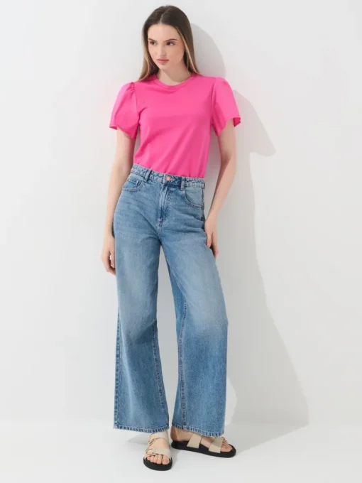 Blusen, Hemden>MOHITO Shirt mit Kurzen Ärmeln Pink