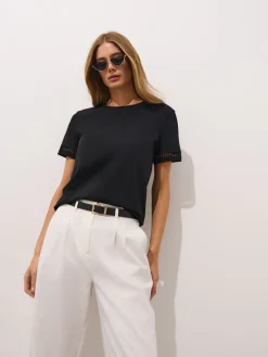 Am Häufigsten Ausgewählt|T-shirts, Tops>MOHITO Shirt mit Kurzen Ärmeln Schwarz