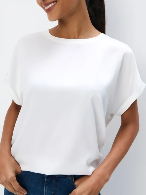Blusen, Hemden>MOHITO Shirt mit Kurzen Ärmeln Creme