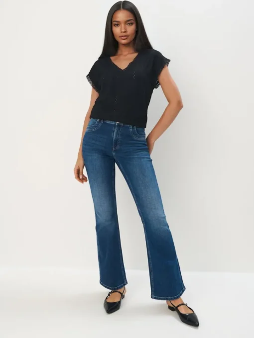 Blusen, Hemden>MOHITO Shirt mit V-Ausschnitt Schwarz