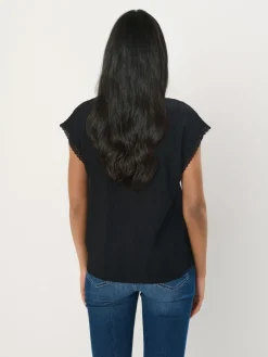 Blusen, Hemden></noscript>MOHITO Shirt mit V-Ausschnitt Schwarz
