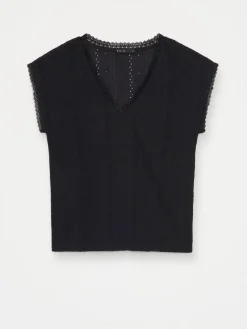 Blusen, Hemden></noscript>MOHITO Shirt mit V-Ausschnitt Schwarz