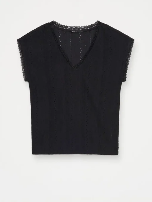 Blusen, Hemden>MOHITO Shirt mit V-Ausschnitt Schwarz