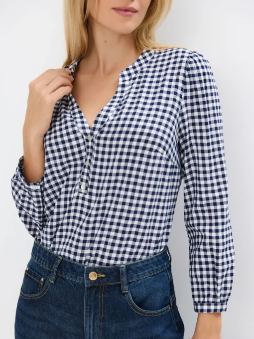Blusen, Hemden>MOHITO Shirt mit V-Ausschnitt Navy