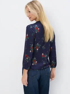 Blusen, Hemden></noscript>MOHITO Shirt mit V-Ausschnitt Navy
