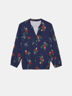 Blusen, Hemden></noscript>MOHITO Shirt mit V-Ausschnitt Navy