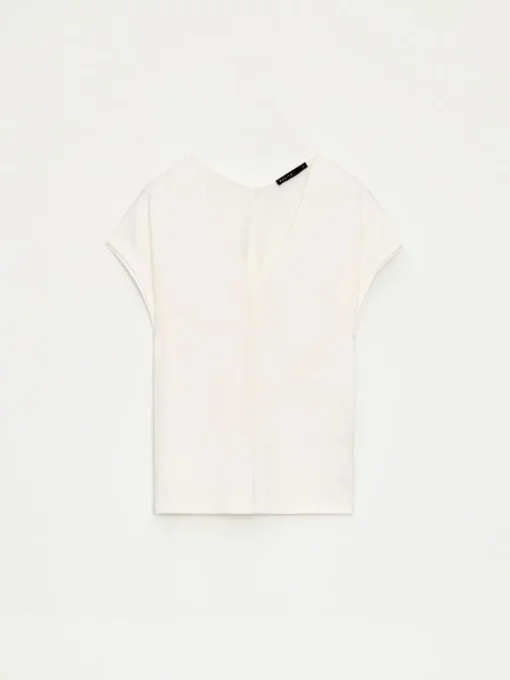Blusen, Hemden>MOHITO Shirt mit V-Ausschnitt Creme