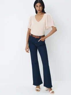 Blusen, Hemden>MOHITO Shirt mit V-Ausschnitt Nude