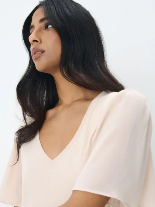 Blusen, Hemden>MOHITO Shirt mit V-Ausschnitt Nude