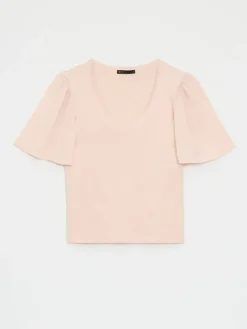 Blusen, Hemden></noscript>MOHITO Shirt mit V-Ausschnitt Nude