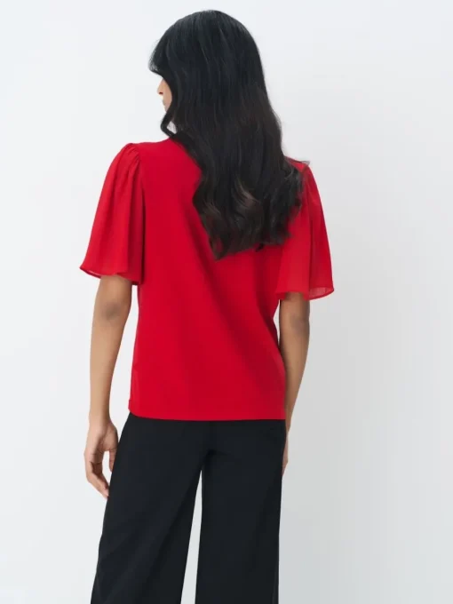 Blusen, Hemden>MOHITO Shirt mit V-Ausschnitt Rot