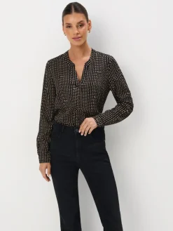 Blusen, Hemden>MOHITO Shirt mit V-Ausschnitt Schwarz