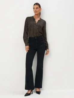 Blusen, Hemden>MOHITO Shirt mit V-Ausschnitt Schwarz