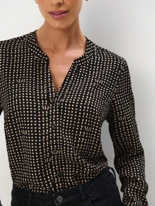 Blusen, Hemden>MOHITO Shirt mit V-Ausschnitt Schwarz
