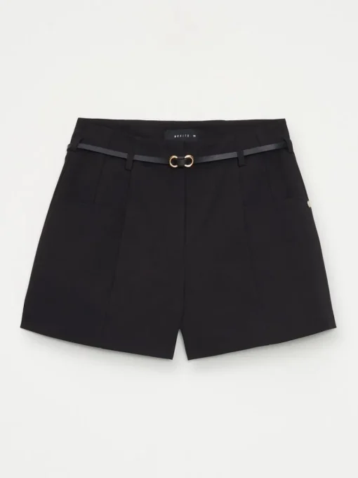Shorts>MOHITO Shorts mit Gürtel Schwarz
