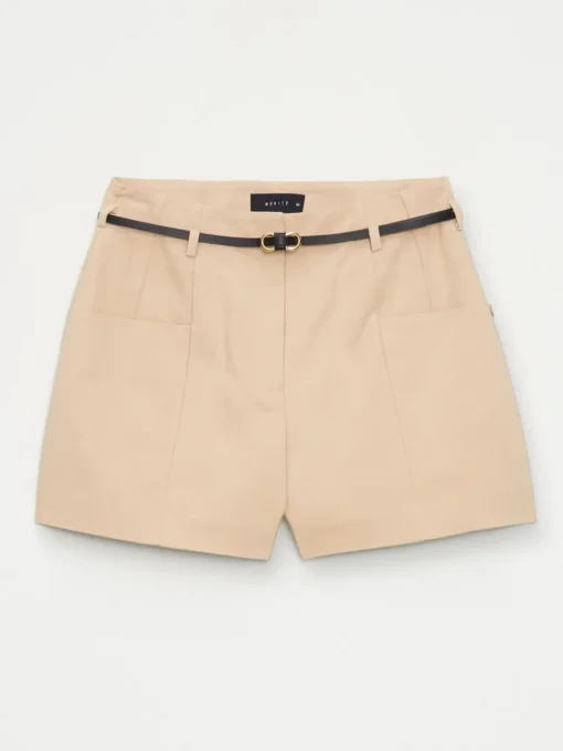 Shorts>MOHITO Shorts mit Gürtel Beige