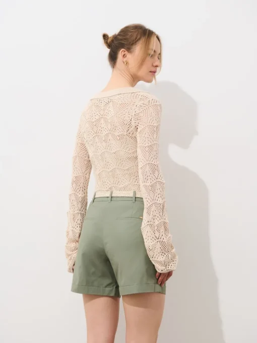 Shorts>MOHITO Shorts mit Gürtel Grün