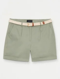 Shorts></noscript>MOHITO Shorts mit Gürtel Grün