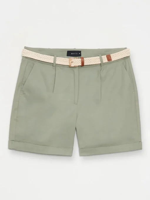 Shorts>MOHITO Shorts mit Gürtel Grün