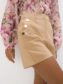 Shorts></noscript>MOHITO Shorts mit Zierknöpfen Beige