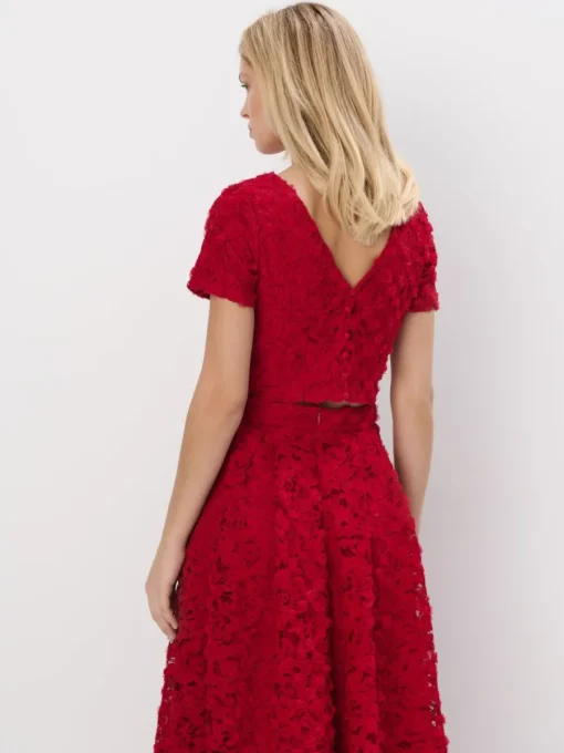 Sets>MOHITO Spitzenbluse Rot