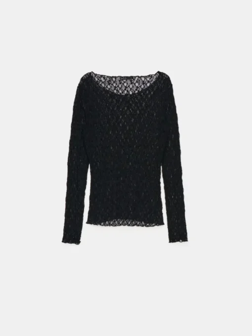 Blusen, Hemden>MOHITO Spitzenbluse Schwarz