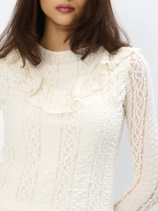 Blusen, Hemden>MOHITO Spitzenbluse Nude