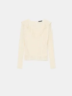 Blusen, Hemden></noscript>MOHITO Spitzenbluse Nude