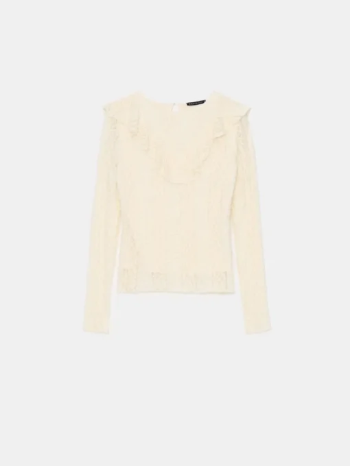Blusen, Hemden>MOHITO Spitzenbluse Nude