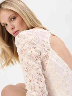 Kleider Für Hochzeitsgäste|Kleider, Overalls>MOHITO Spitzenkleid Mini Nude