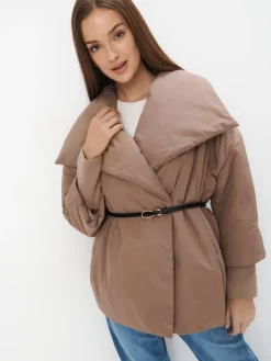 Jacken, Mäntel>MOHITO Steppjacke mit Bindegürtel Beige