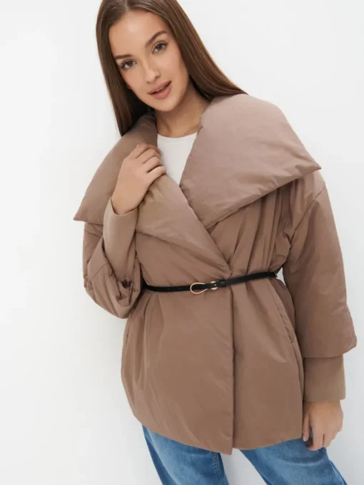 Jacken, Mäntel>MOHITO Steppjacke mit Bindegürtel Beige