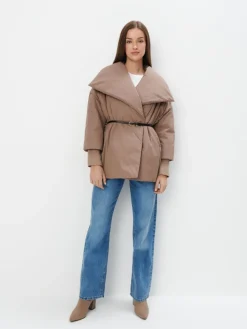 Jacken, Mäntel>MOHITO Steppjacke mit Bindegürtel Beige