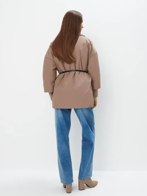 Jacken, Mäntel>MOHITO Steppjacke mit Bindegürtel Beige