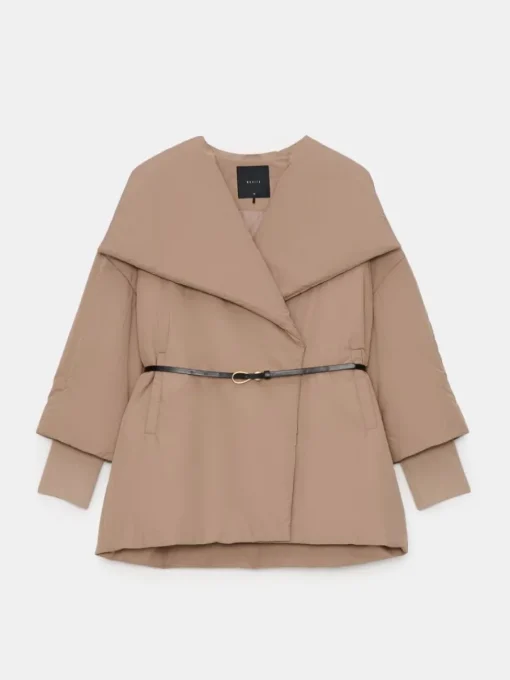 Jacken, Mäntel>MOHITO Steppjacke mit Bindegürtel Beige